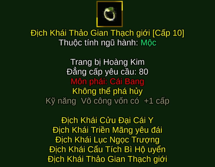 Địch Khái Thảo Gian Thạch Giới - Bổng Pháp (Địch Khái) - Cái Bang - VLTK
