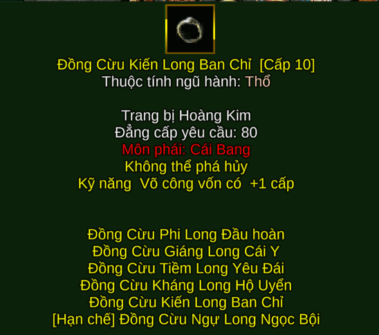 Đồng Cừu Kiến Long Bàn Chỉ - Chưởng Pháp (Đồng Cừu) - Cái Bang - VLTK