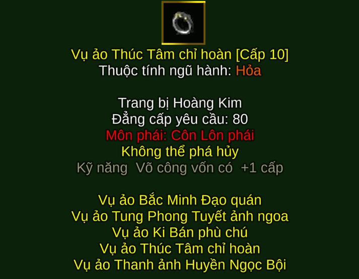 Vụ ảo Thúc Tâm chỉ hoàn - Bùa Chú (Vụ Ảo) - Côn Lôn - VLTK