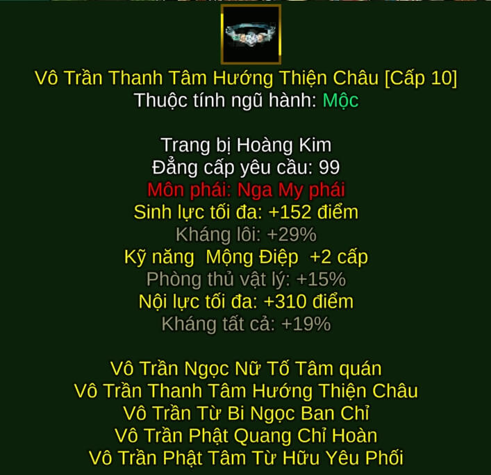 Vô Trần Thanh Tâm Hướng Thiện Châu - Hỗ Trợ (Vô Trần) - Nga My - VLTK