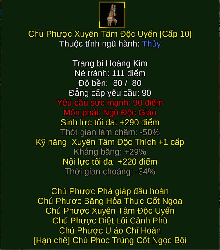 Chú Phược Xuyên Tâm Độc Uyển - Bùa Chú (Chú Phược) - Ngũ Độc - VLTK