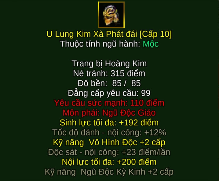 U Lung Kim Xà Phát đái - Chưởng Pháp (U Lung) - Ngũ Độc - VLTK