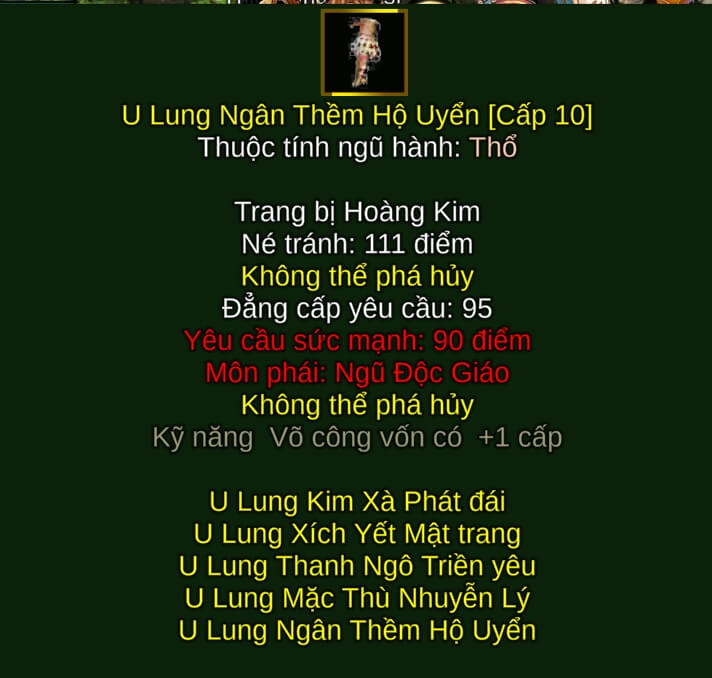 U Lung Ngân Thềm Hộ Uyển - Chưởng Pháp (U Lung) - Ngũ Độc - VLTK