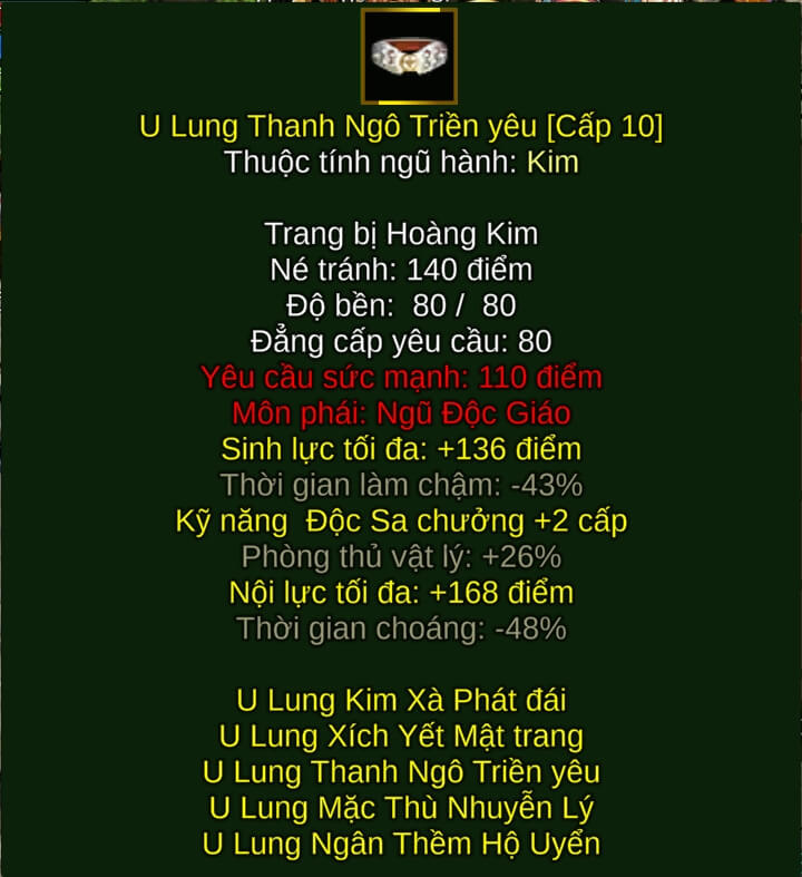 U Lung Thanh Ngô Triền yêu - Chưởng Pháp (U Lung) - Ngũ Độc - VLTK