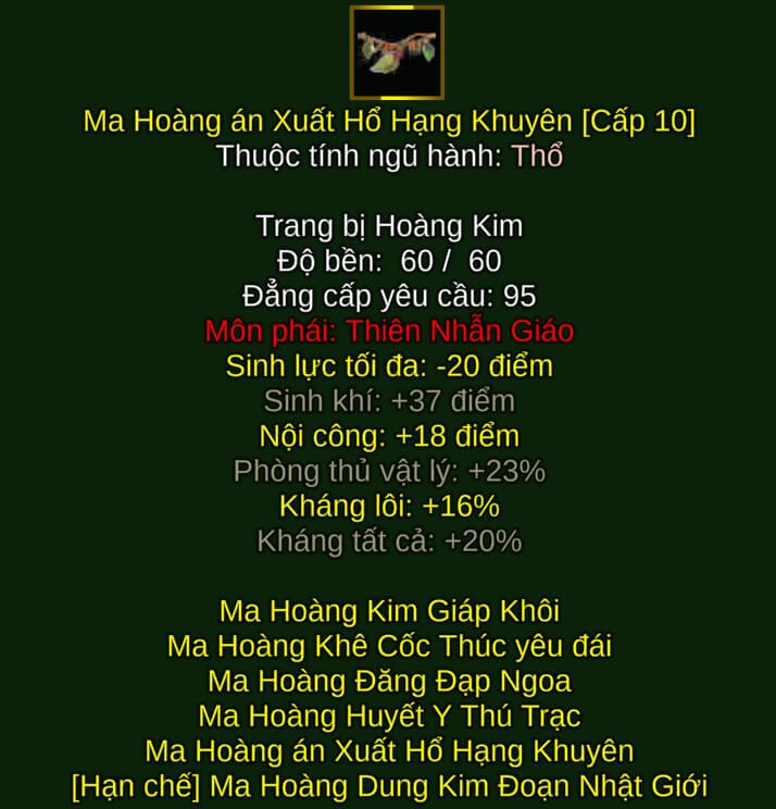 Ma Hoàng án Xuất Hổ Hạng Khuyên - Bùa Chú (Ma Hoàng) - Thiên Nhẫn - VLTK