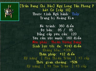 [Trấn Bang Chi Bảo] Ngự Long Tấn Phong Phát Cơ - Đao Pháp (Ngự Long) - Thiên Vương - VLTK