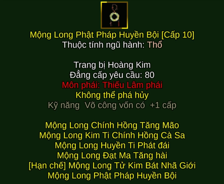 Mộng Long Phật Pháp Huyền Bội - Quyền Pháp (Mộng Long) - Thiếu Lâm - VLTK