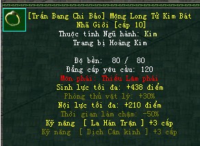 [Trấn Bang Chi Bảo] Mộng Long Tử Kim Bát Nhã Giới - Quyền Pháp (Mộng Long) - Thiếu Lâm - VLTK