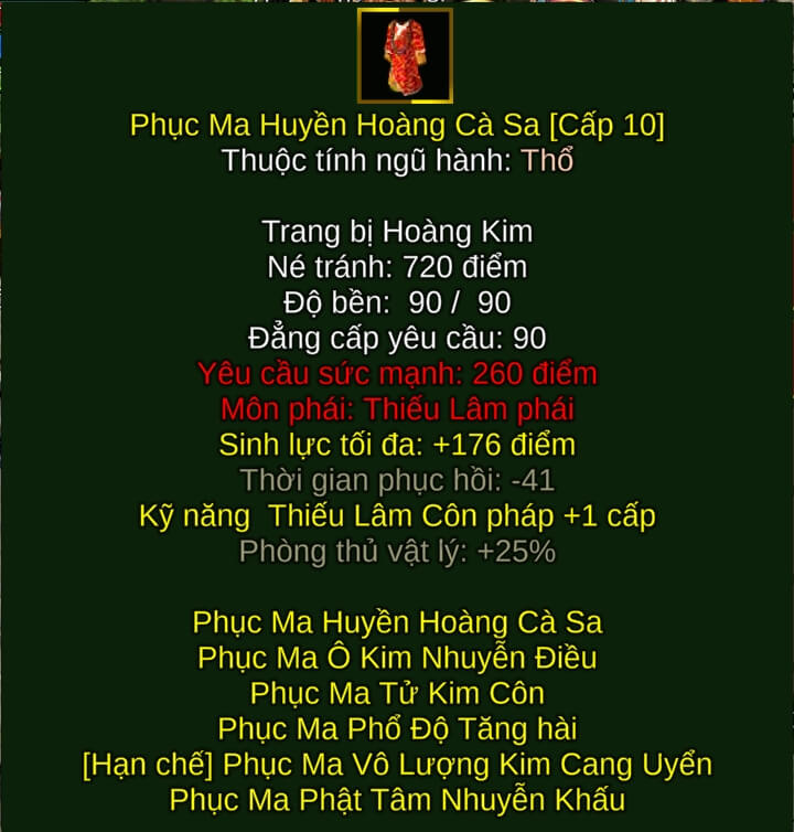 Phục Ma Huyền Hoàng Cà Sa - Bổng Pháp (Phục Ma) - Thiếu Lâm - VLTK