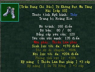 [Trấn Bang Chi Bảo] Tứ Không Đạt Ma Tăng Hài - Đao Pháp (Tứ Không) - Thiếu Lâm - VLTK