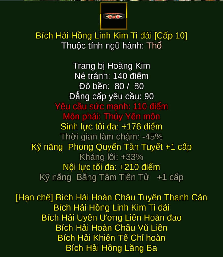 Bích Hải Hồng Linh Kim Ti đái - Song Đao (Bích Hải) - Thúy Yên - VLTK