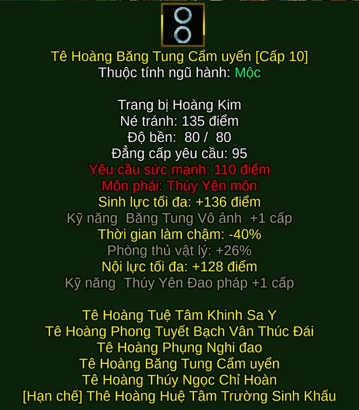 Tê Hoàng Băng Tung Cẩm uyển - Đao Pháp (Tê Hoàng) - Thúy Yên - VLTK