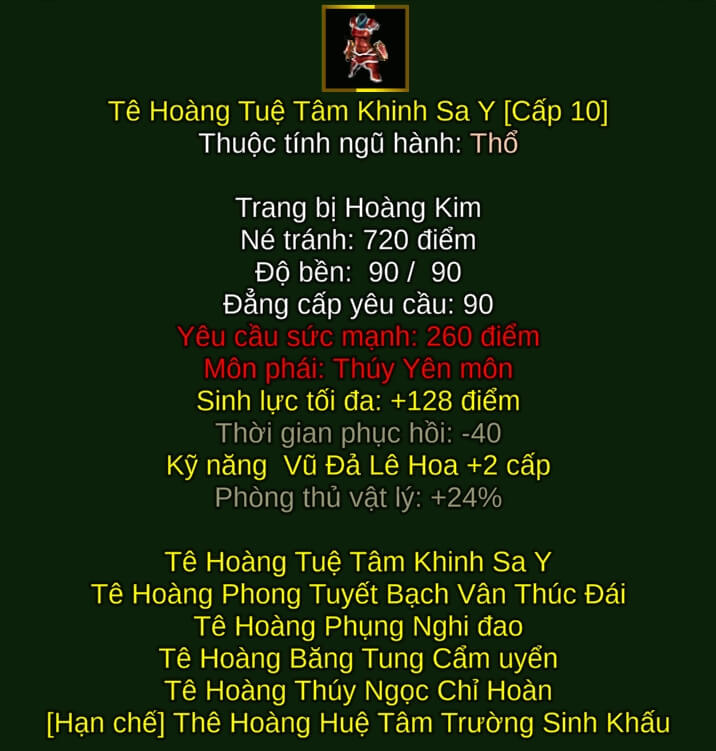 Tê Hoàng Tuệ Tâm Khinh Sa Y - Đao Pháp (Tê Hoàng) - Thúy Yên - VLTK