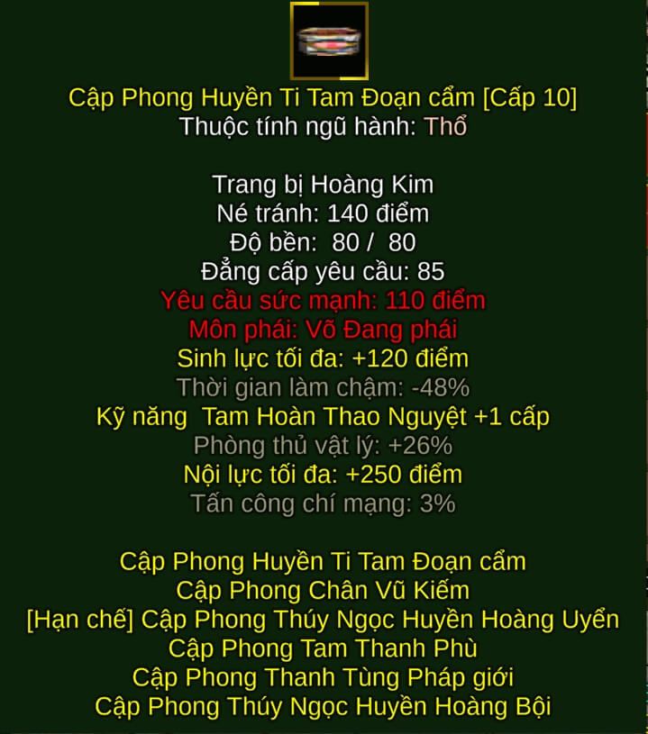 Cập Phong Huyền Ti Tam Đoạn Cẩm - Kiếm Pháp (Cập Phong) - Võ Đang - VLTK