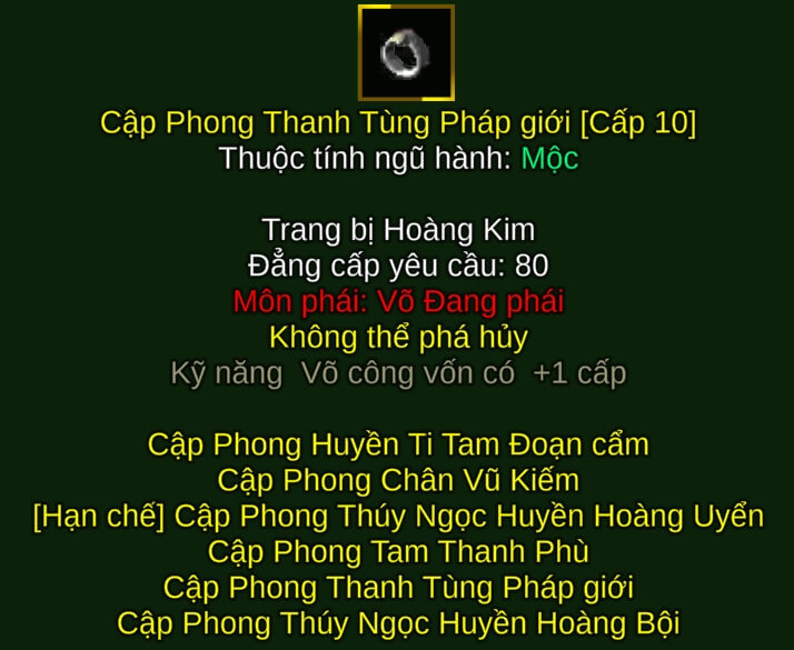 Cập Phong Thanh Tùng Pháp Giới - Kiếm Pháp (Cập Phong) - Võ Đang - VLTK