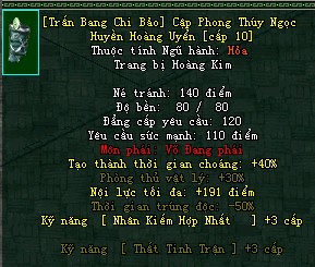 [Trấn Bang Chi Bảo] Cập Phong Thúy Ngọc Huyền Hoàng Uyển - Kiếm Pháp (Cập Phong) - Võ Đang - VLTK