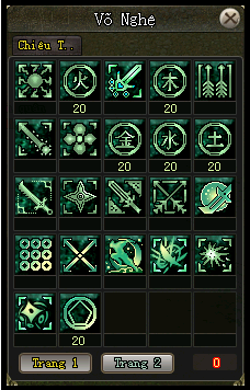 Tăng điểm Kỹ năng Hãm tĩnh (Bẫy) - phái Đường Môn - VLTK