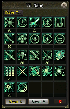 Tăng điểm Kỹ năng Phi Tiêu - phái Đường Môn - VLTK