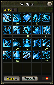 Tăng điểm Kỹ năng Chưởng pháp - phái Hoa Sơn - VLTK