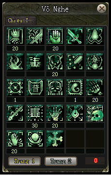 Tăng điểm Kỹ năng Chưởng pháp - phái Ngũ Độc - VLTK