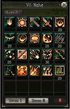 Tăng điểm Kỹ năng Bùa chú - phái Thiên Nhẫn - VLTK