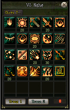 Tăng điểm Kỹ năng Đao pháp - phái Thiên Nhẫn - VLTK