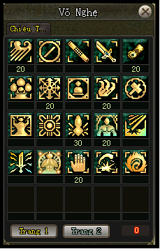 Tăng điểm Kỹ năng Quyền pháp - phái Thiếu Lâm - VLTK